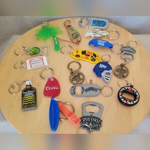 VTG Lot of 19 Spirits Brewery Beer  Sports Smoke Bottle Opener Keychains Adverti